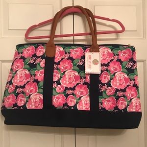 Weekender Bag Pink Rose Pattern - NWT
